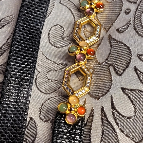 Vintage Authentic Judith Leiber snake skin cross body purse - Picture 10 of 14